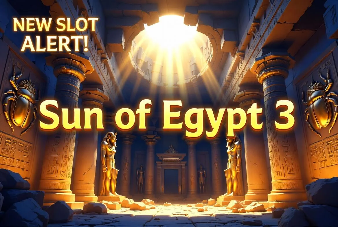 Логотип Sun of Egypt 3 и оформление бонус-игры
