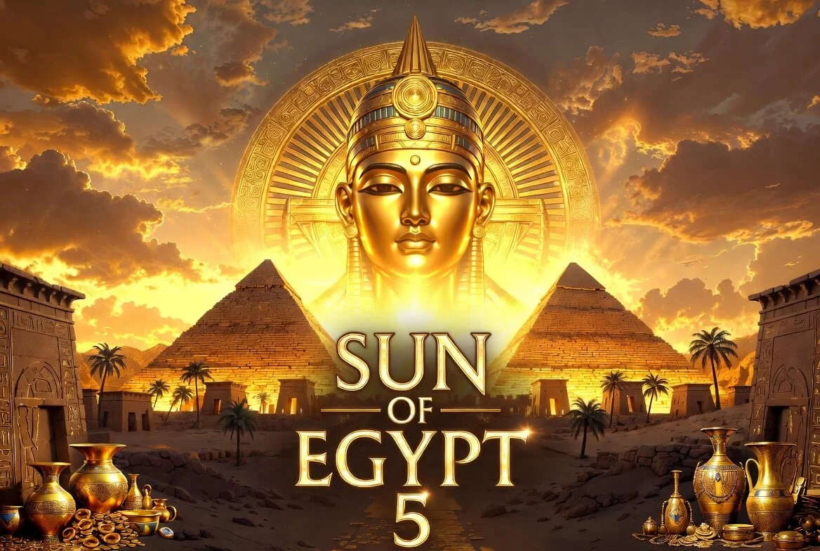 Sun of Egypt 5 demo — поле 6×5 с обновлёнными монетами